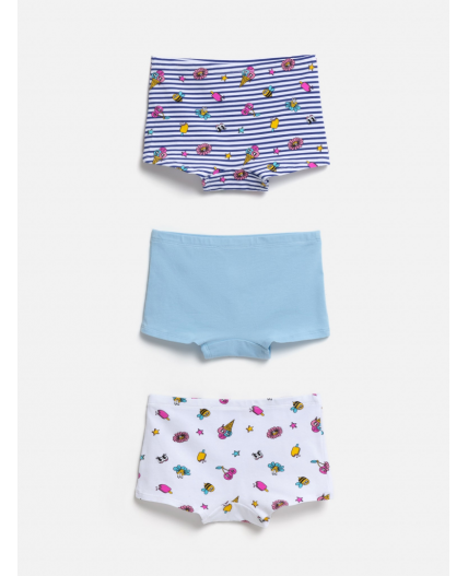 Трусы детские для девочек в наборе из 3шт Osorno цвет в ассортименте