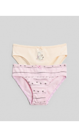 Трусы детские для девочек в наборе из 2шт Owl цвет в ассортименте