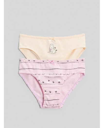 Трусы детские для девочек в наборе из 2шт Owl цвет в ассортименте