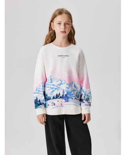 Джемпер детский для девочек Ozero молочный