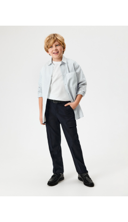 Брюки детские для мальчиков Pavel cargo черный-синий