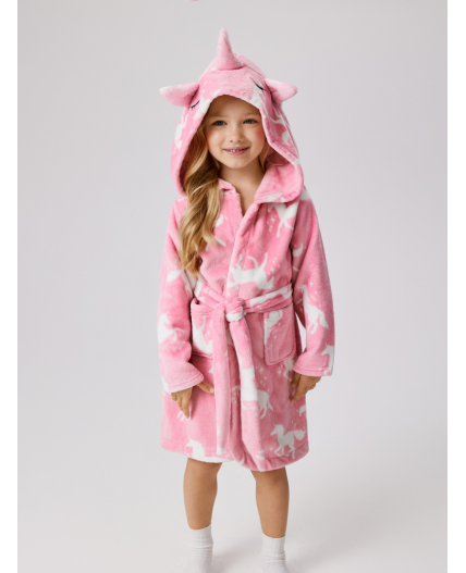 Халат детский для девочек Pisuega розовый