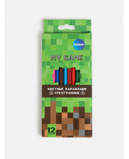 Карандаши цветные 12 цветов Pixee разноцветный