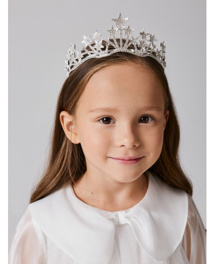 Ободок детский Princes серебристый