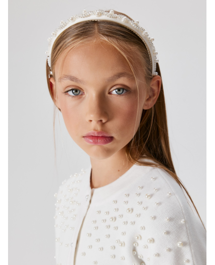 Ободок детский Qeen белый