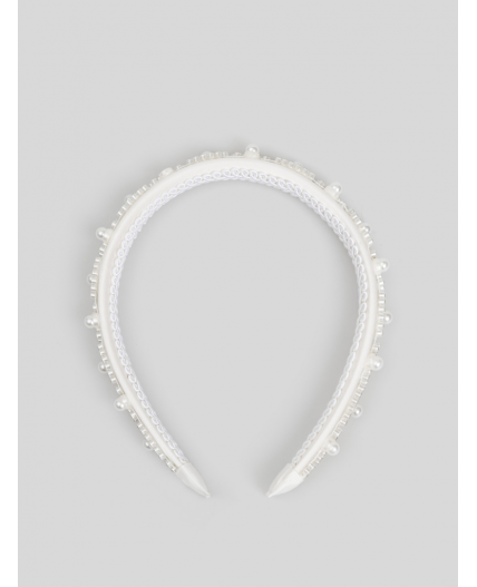 Ободок детский Qeen белый