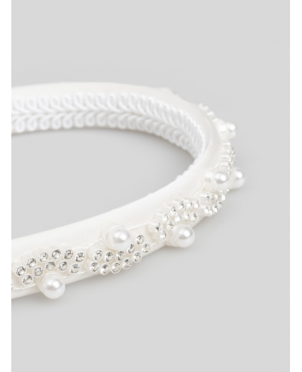 Ободок детский Qeen белый