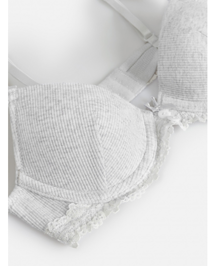 Бюстгальтер детский Sara серый меланж