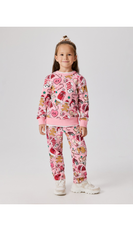 Комплект детский для девочек ((1)джемпер и (2)брюки) Sargala_set разноцветный