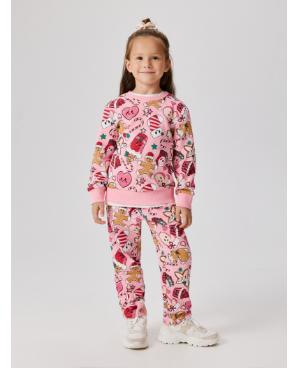 Комплект детский для девочек ((1)джемпер и (2)брюки) Sargala_set разноцветный