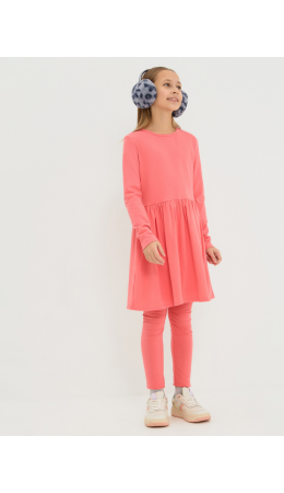 Брюки детские для девочек (лосины) Selvin коралловый