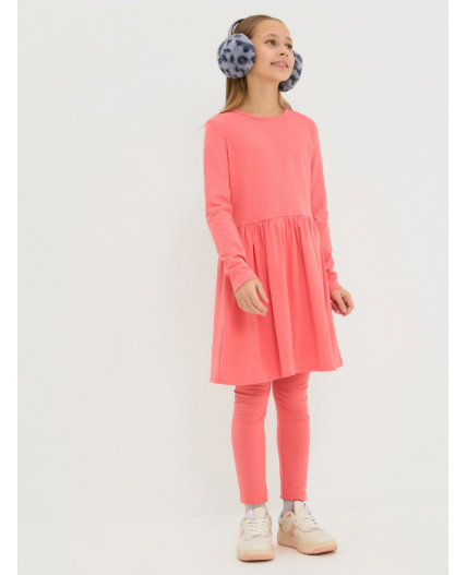 Брюки детские для девочек (лосины) Selvin коралловый