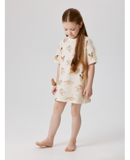 Ночная сорочка детская для девочек Siguela белый