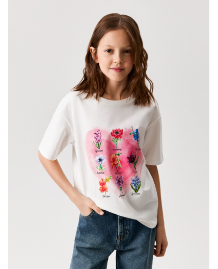 Футболка детская для девочек Sitar белый