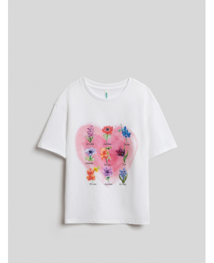 Футболка детская для девочек Sitar белый