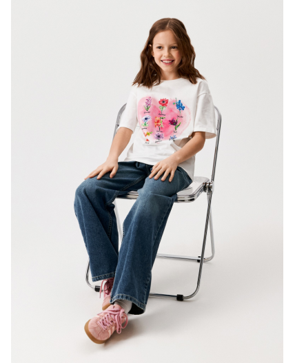 Футболка детская для девочек Sitar белый