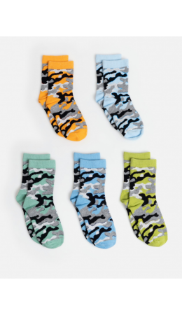 Носки детские в наборе из 5 пар Stefan цвет в ассортименте