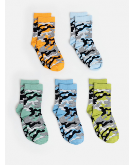 Носки детские в наборе из 5 пар Stefan цвет в ассортименте