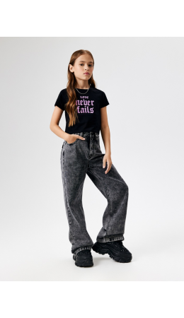 Брюки джинсовые детские для девочек Surya серый