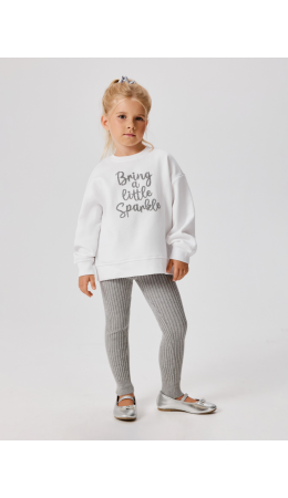 Брюки детские для девочек (лосины) Suzana pt серый меланж