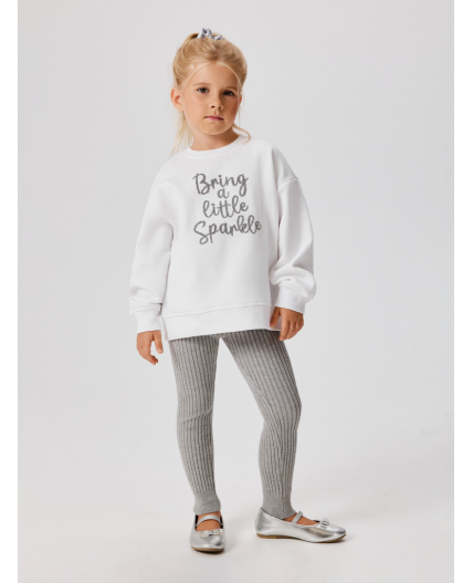 Брюки детские для девочек (лосины) Suzana pt серый меланж