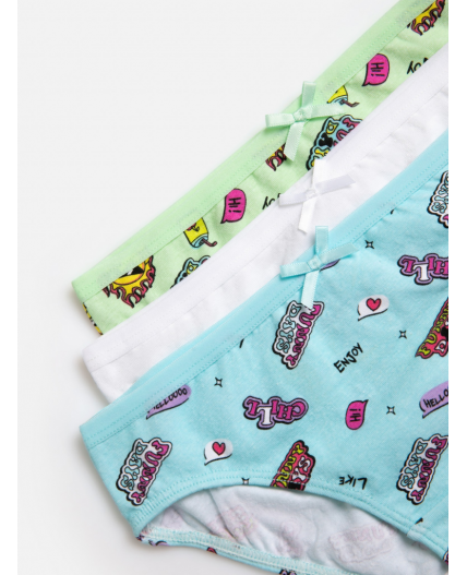 Трусы детские для девочек в наборе из 3шт Taranaki цвет в ассортименте