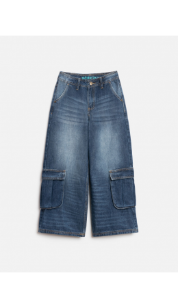 Брюки джинсовые детские для девочек Tavda синий