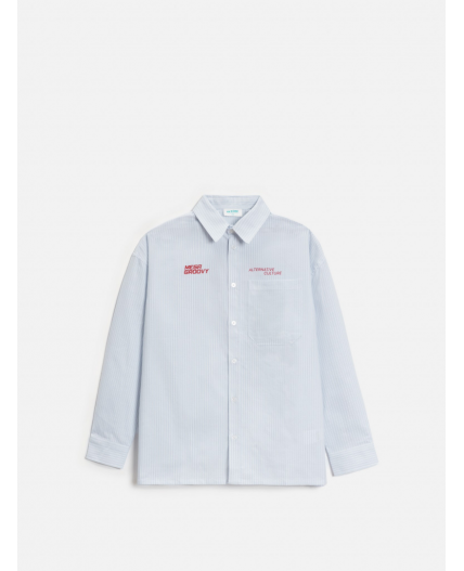 Сорочка верхняя детская для мальчиков Valdis голубая полоска