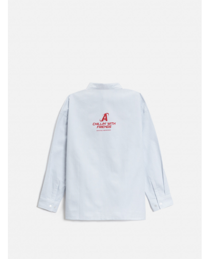 Сорочка верхняя детская для мальчиков Valdis голубая полоска