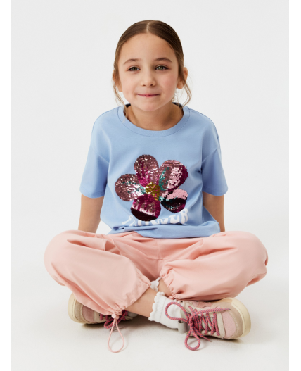 Футболка детская для девочек Valtorna голубой