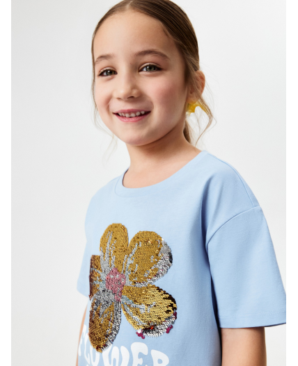 Футболка детская для девочек Valtorna голубой