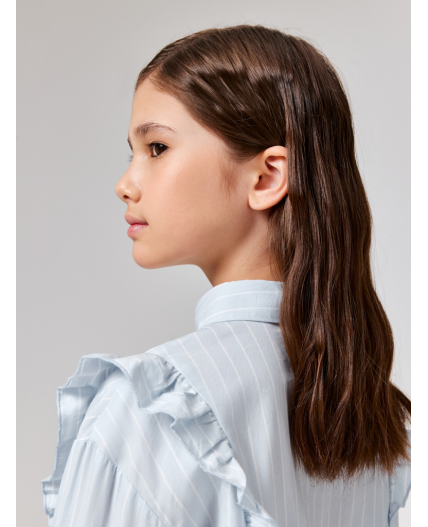 Блузка детская для девочек Vasilika голубая полоска