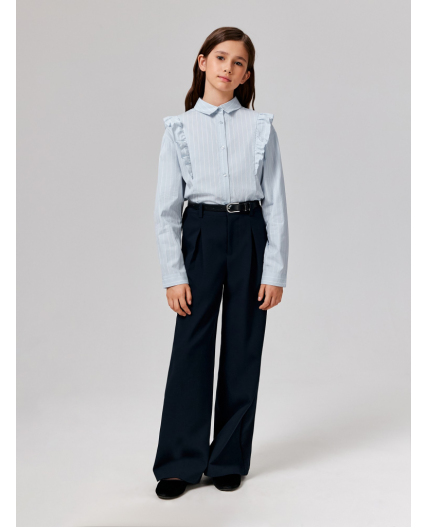 Блузка детская для девочек Vasilika голубая полоска