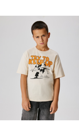 Футболка детская для мальчиков Vedder крем