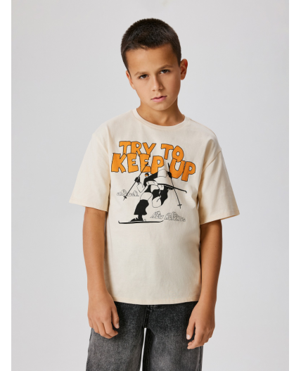 Футболка детская для мальчиков Vedder крем