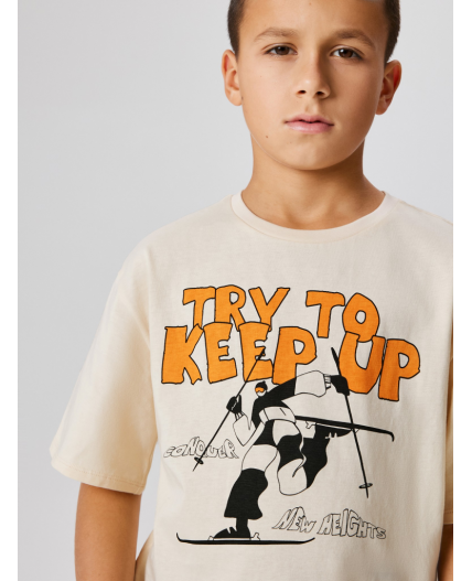 Футболка детская для мальчиков Vedder крем