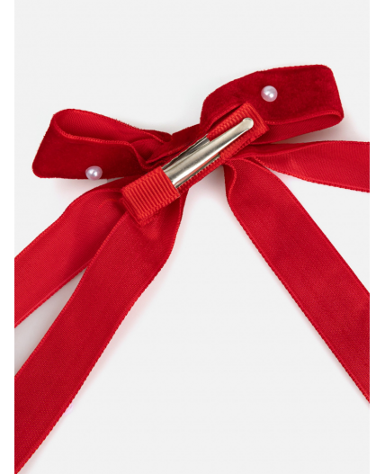 Набор из 2 резинок и 3 заколок для волос дет. Velvan красный