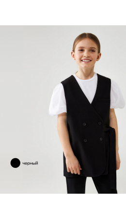 Жилет детский для девочек Vopros черный