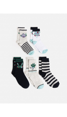 Носки детские в наборе из 5 пар Zihiang цвет в ассортименте