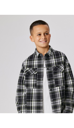 Куртка детская для мальчиков Alvaru черно-белая клетка