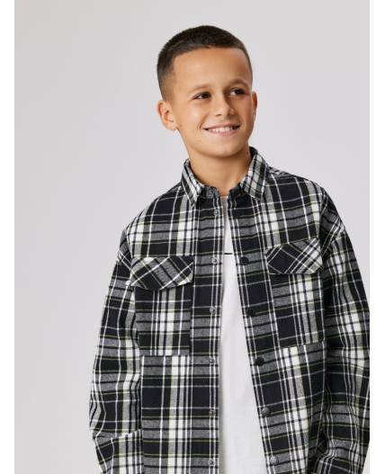 Куртка детская для мальчиков Alvaru черно-белая клетка