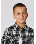 Куртка детская для мальчиков Alvaru черно-белая клетка