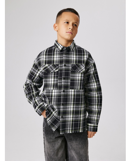 Куртка детская для мальчиков Alvaru черно-белая клетка