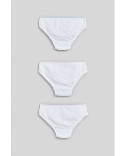 Трусы детские для девочек в наборе из 3шт Ava белый