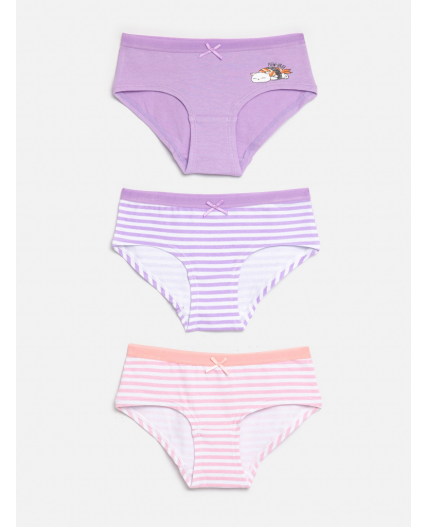 Трусы детские для девочек в наборе из 3шт Darien цвет в ассортименте