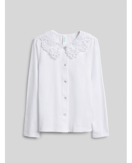 Блузка детская для девочек Flores белый