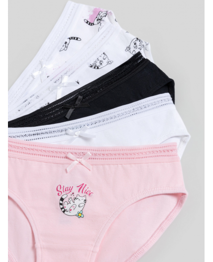 Трусы детские для девочек в наборе из 5 шт. Fudzi цвет в ассортименте