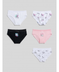 Трусы детские для девочек в наборе из 5 шт. Fudzi цвет в ассортименте