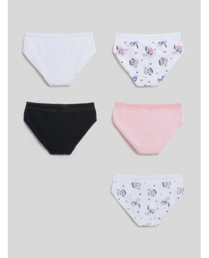Трусы детские для девочек в наборе из 5 шт. Fudzi цвет в ассортименте