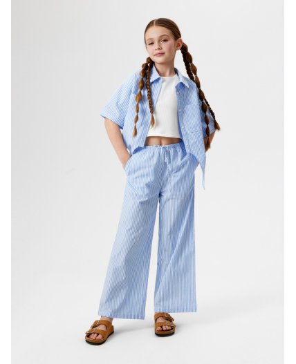 Брюки детские для девочек Jelis_pn голубая полоска
